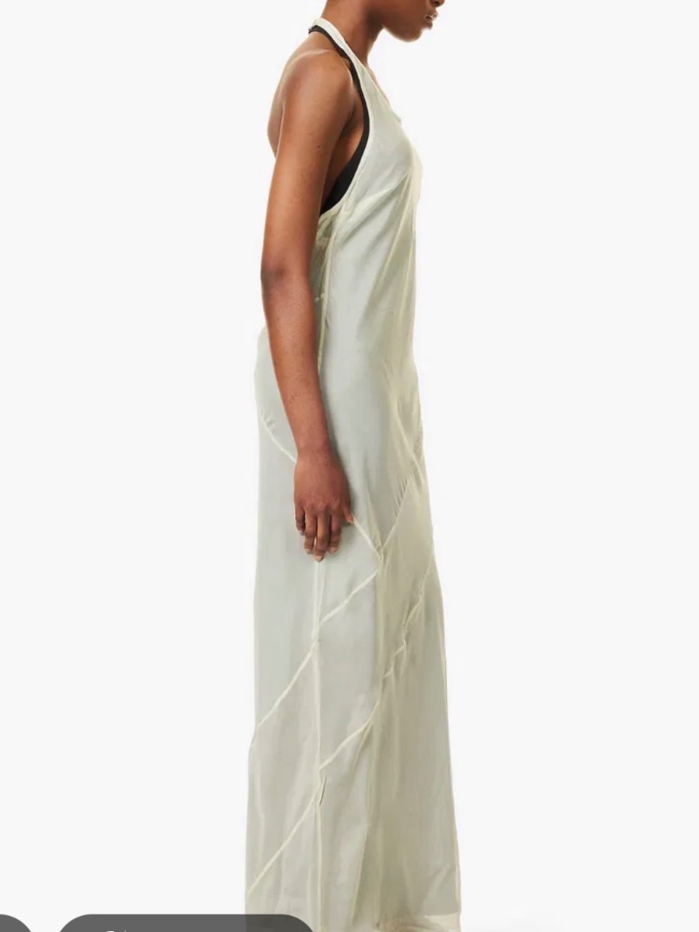 Nwt Sir. Strobe Halter Maxi Dress/Parallel Sheer Silk Black/Multi Size 4 — image 3 of 8